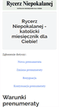 Mobile Screenshot of prenumerata.niepokalanow.pl